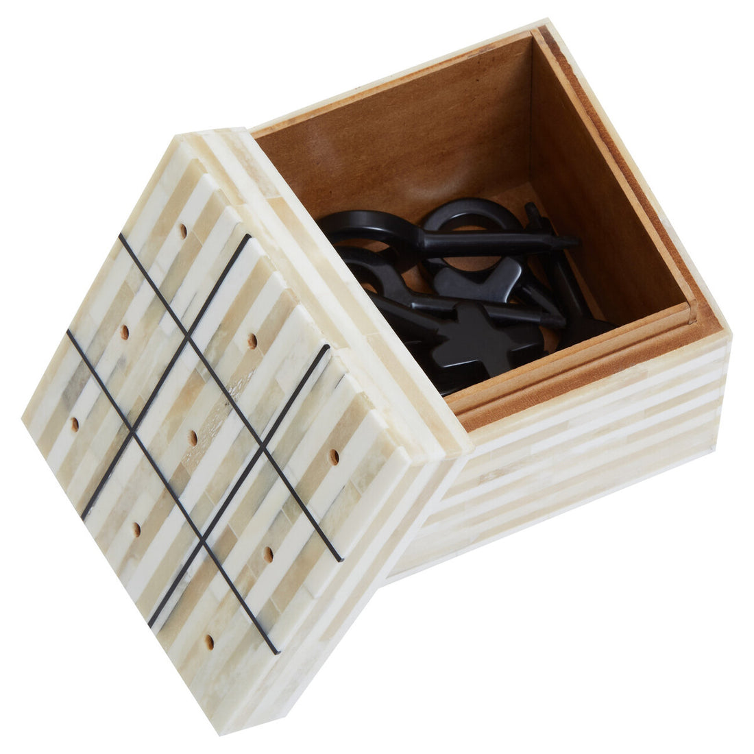 Churchill Games Cream and Black Bone Noughts &amp; Crosses