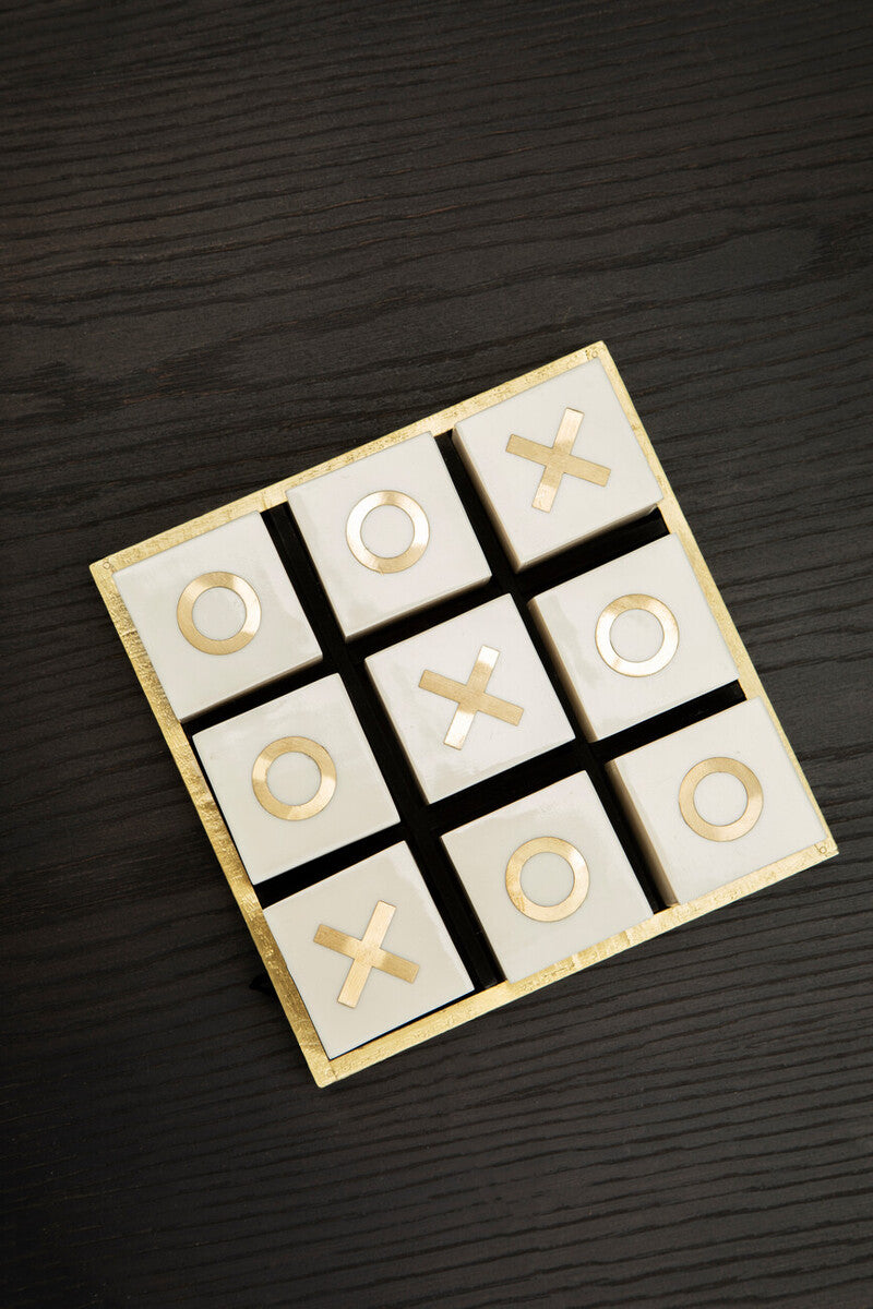 Churchill Games Cream and Black Bone Noughts &amp; Crosses