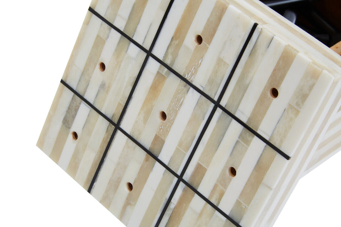 Churchill Games Cream and Black Bone Noughts &amp; Crosses - Image 7