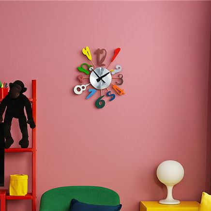 Franci Multi Colour Funky Numbers Wall Clock - image 4