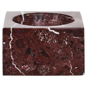 Salmo Square Red Marble Bowl