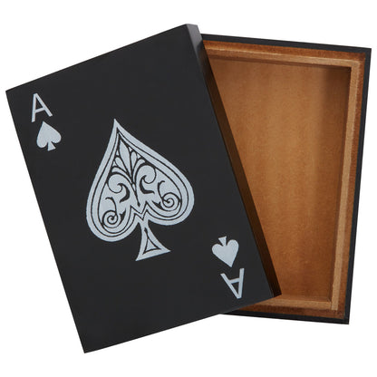 Churchill Games Black and White Card Box with Playing Cards
