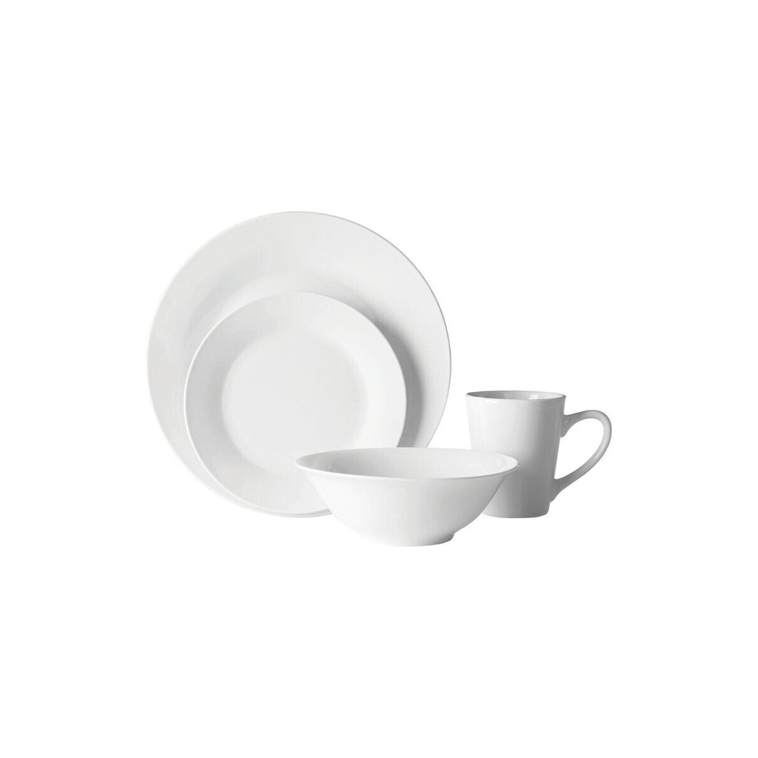 Elmira 16 Piece White Porcelain Dinner Set