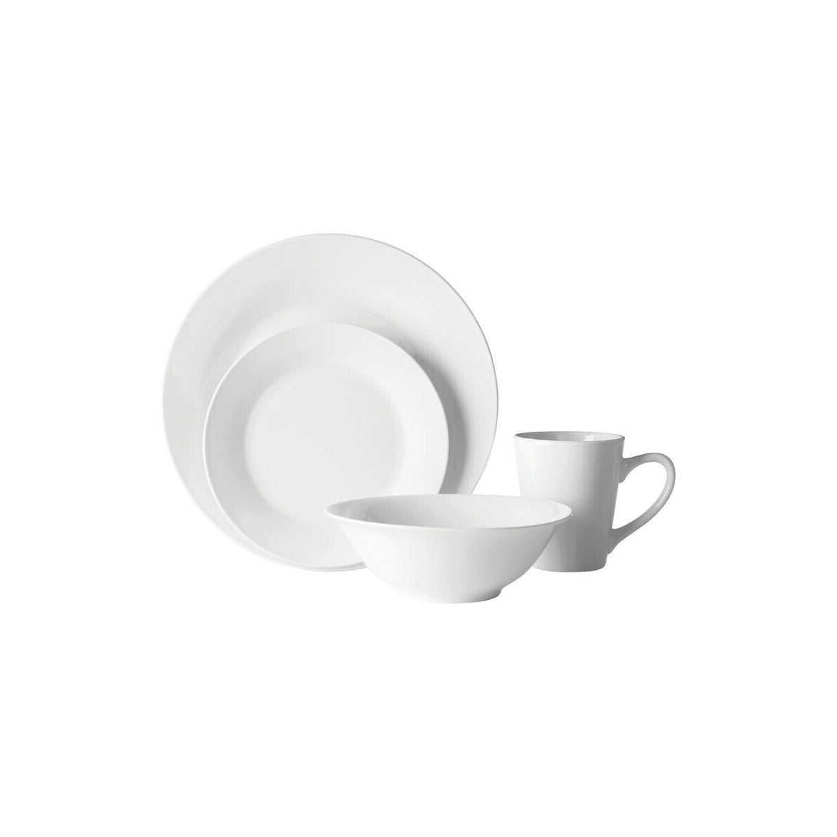 Elmira 16 Piece White Porcelain Dinner Set