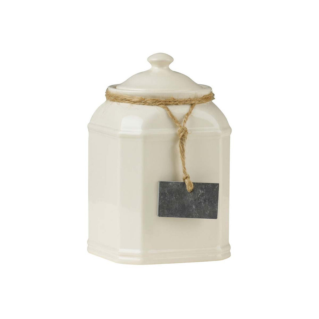 Cream Slate Tag 0.75kg Storage Jar
