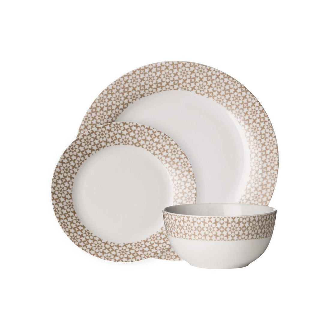 Avie Casablanca 12 Piece Natural Dinner Set