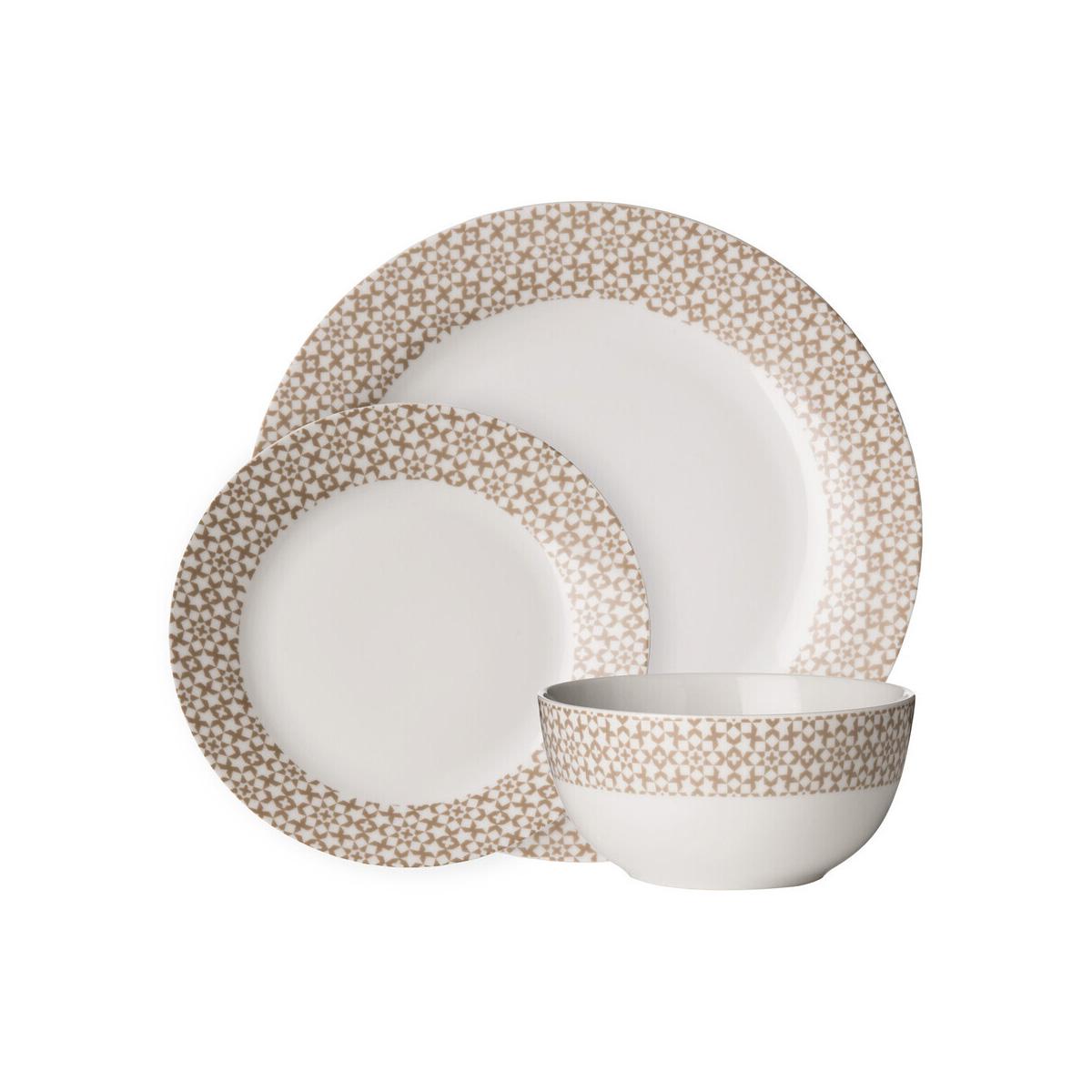 Avie Casablanca 12 Piece Natural Dinner Set