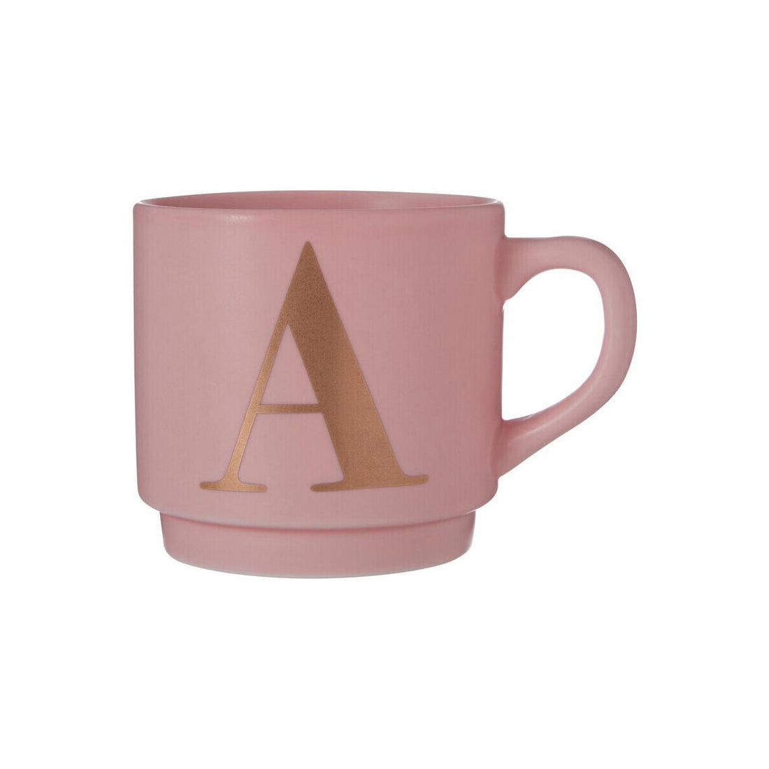 Signet Pink Monogram Mug, A