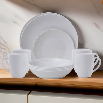 Elmira White 16 Piece Porcelain Dinner Set
