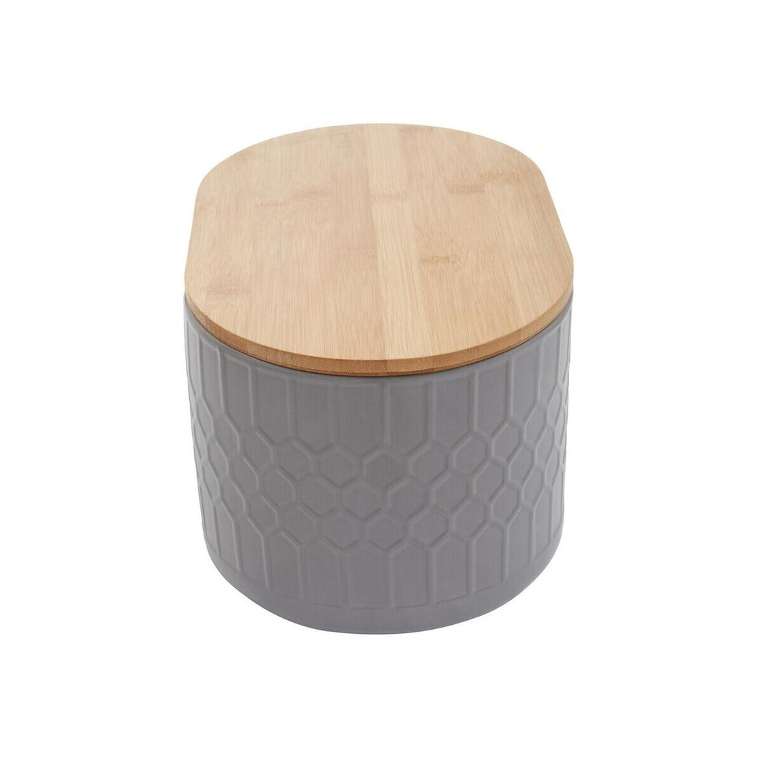 Geome Grey Bread Bin in Stoneware