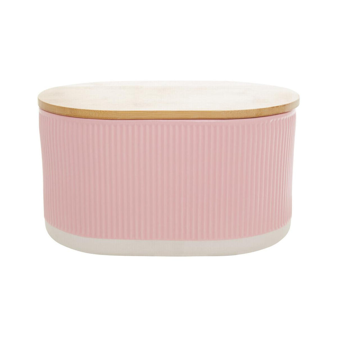 Geome Pink Bread Bin in Stoneware
