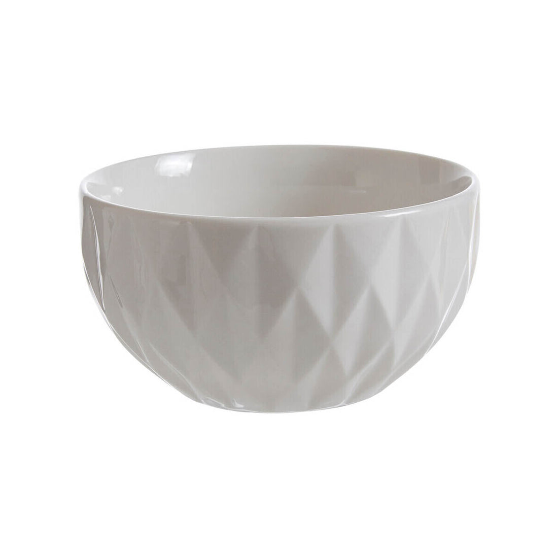 Avie 16 Piece White Embossed Dinner Set.