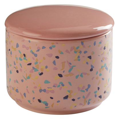 Yuki Small Pink Terrazzo Storage Canister