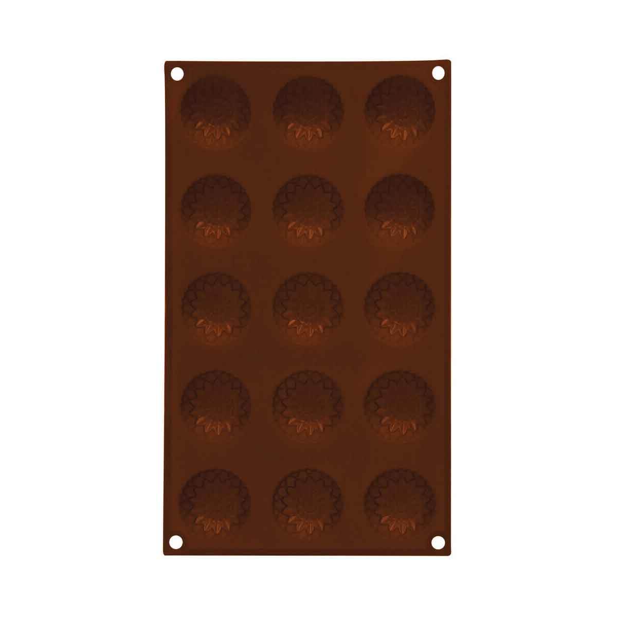 15 Sunflower Brown Chocolate Mould - Orsina