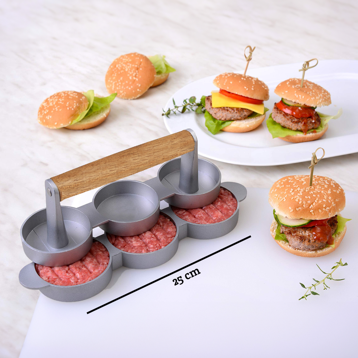 From Scratch Triple Mini Burger Press