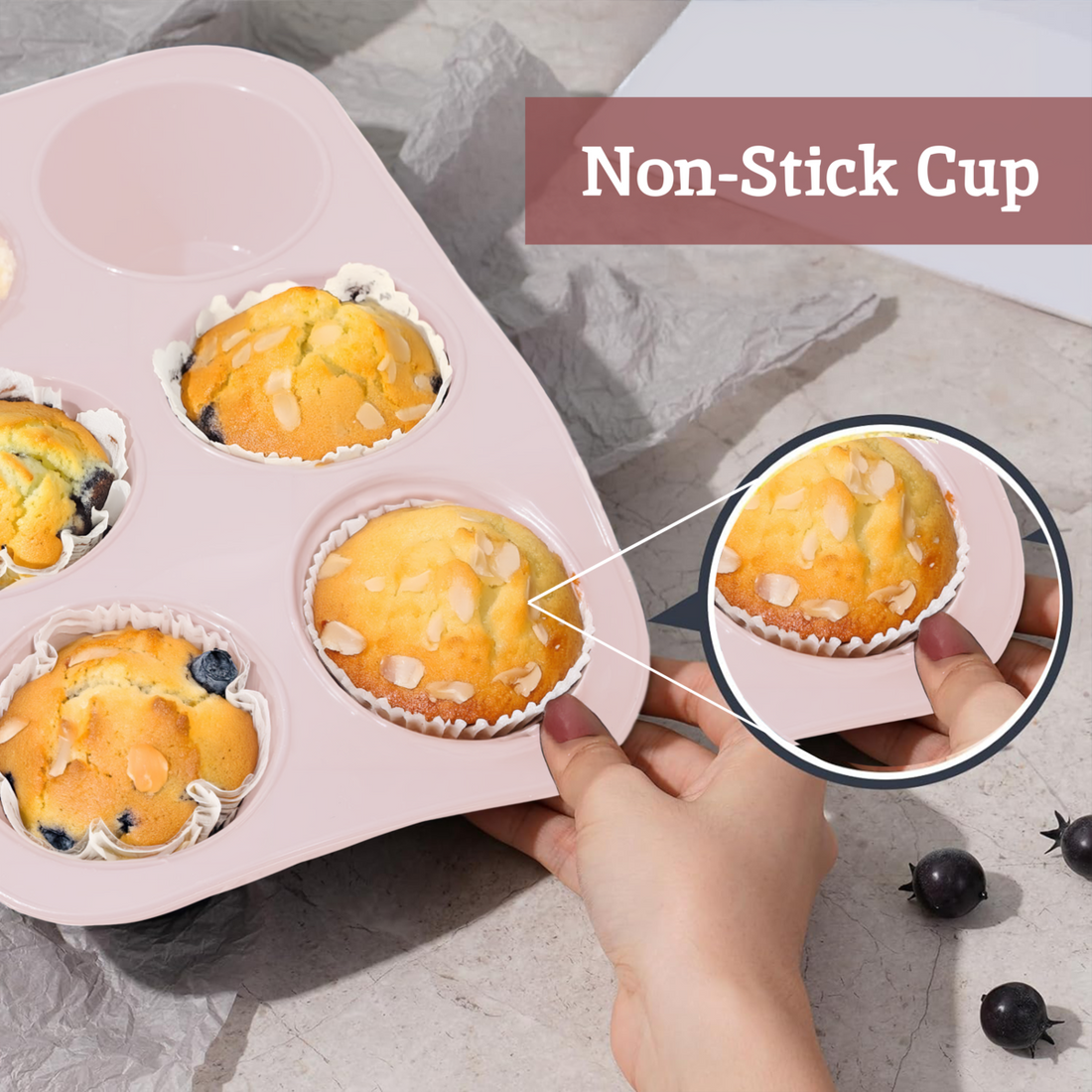 Pastel Pink 6 Cup Muffin Mould | Zing