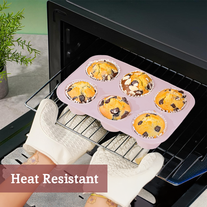 Zing Pastel Pink 6 Cup Muffin Mould