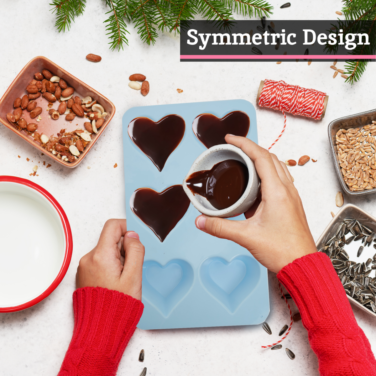 Zing Pastel Blue Heart Shape Cake Mould