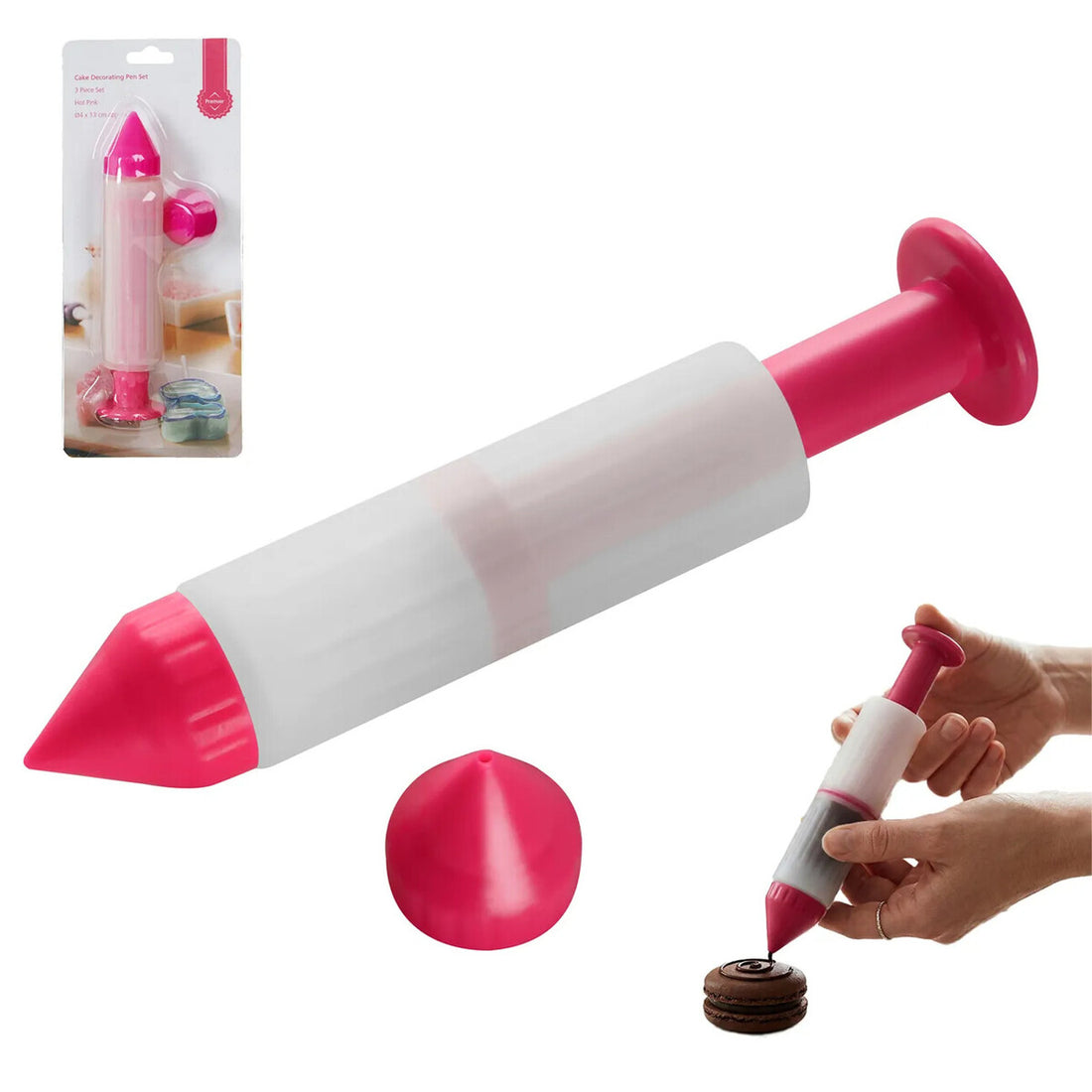 Hallie Hot Pink 3Pc Cake Decorating Pen