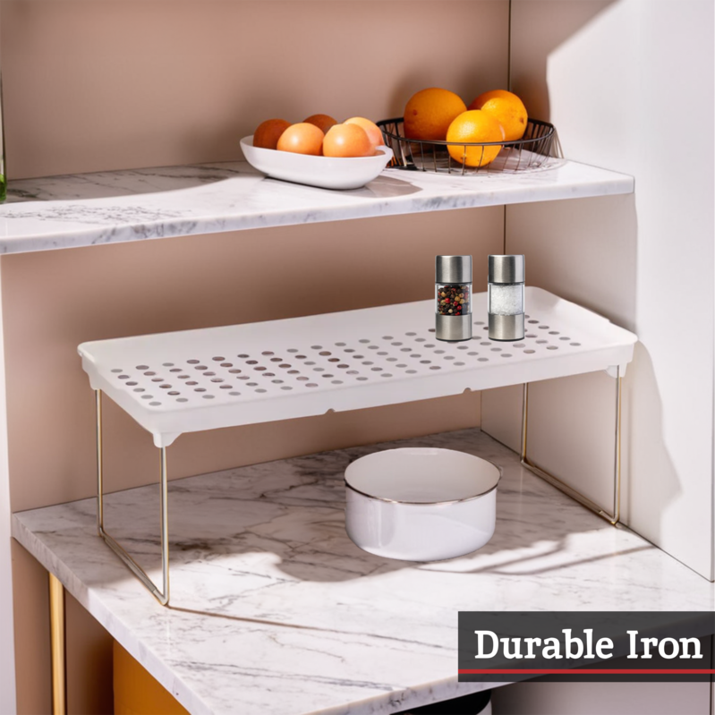 Romm Set Of 2 White And Grey Foldable Cabinet Racks