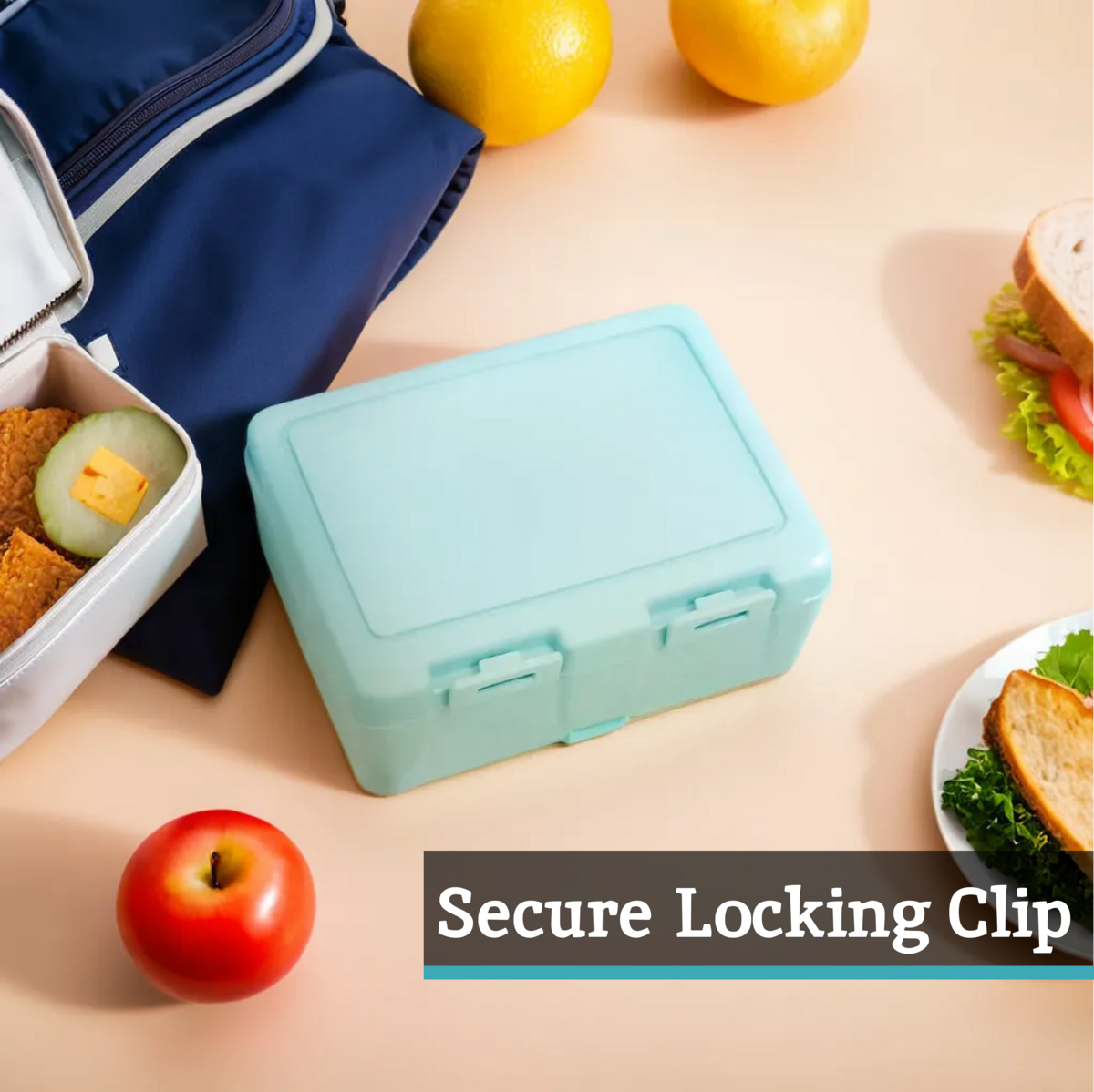 Grub Tub Mint Green 2 Section Lunch Box