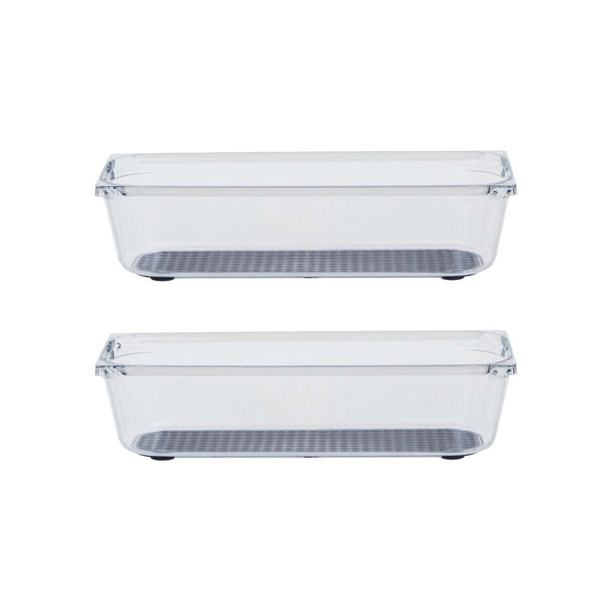 Romm Small Set Of Two Kitchen Organisers With Rubber Insert