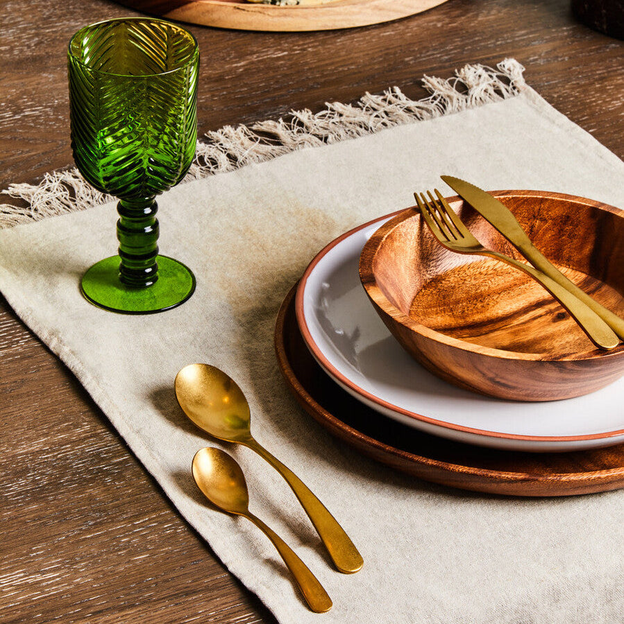 Kora Small Round Acacia Wood Plate - Image 2