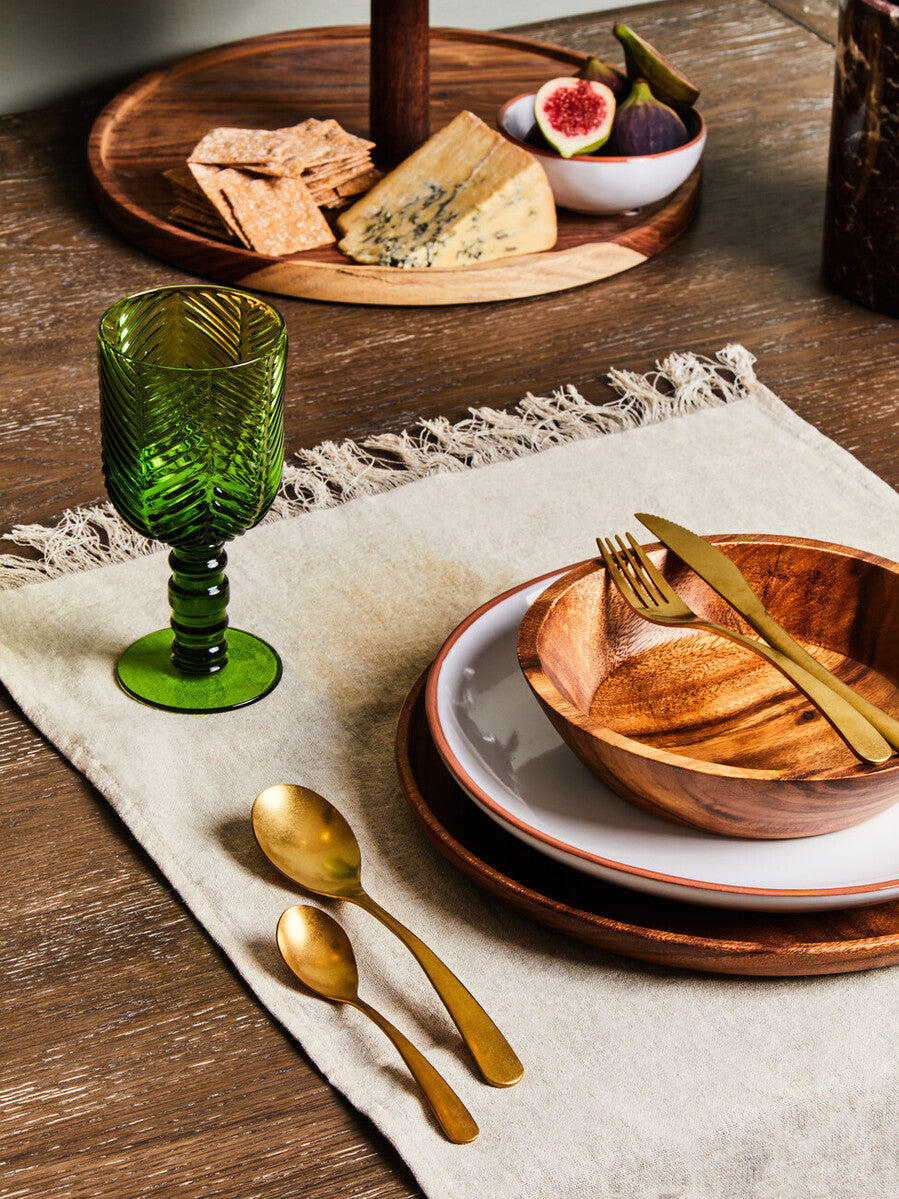 Kora Round Acacia Wood Plate