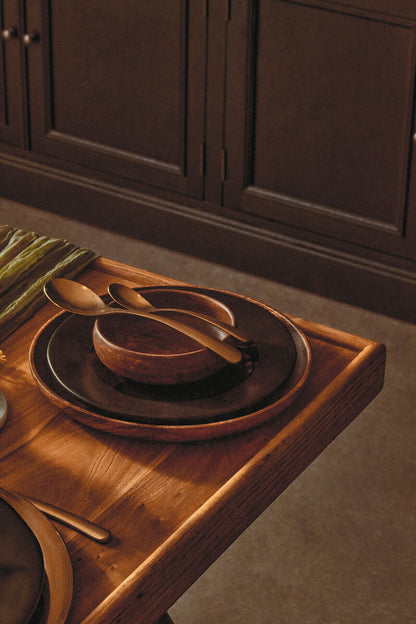 Kora Round Acacia Wood Plate