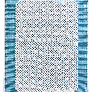 Bosie Blue And White Woven Rug