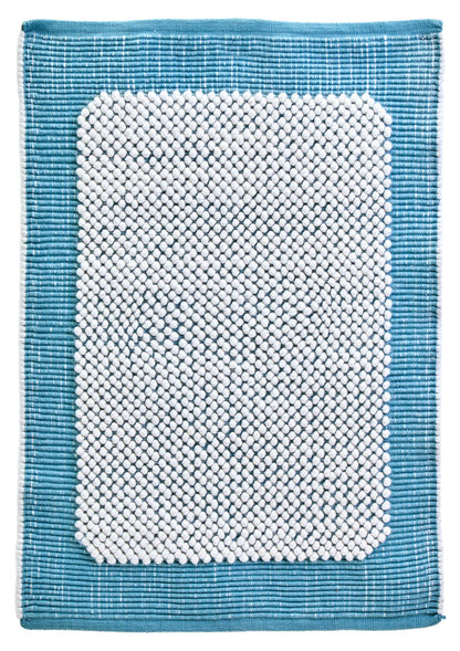 Bosie Blue And White Woven Rug