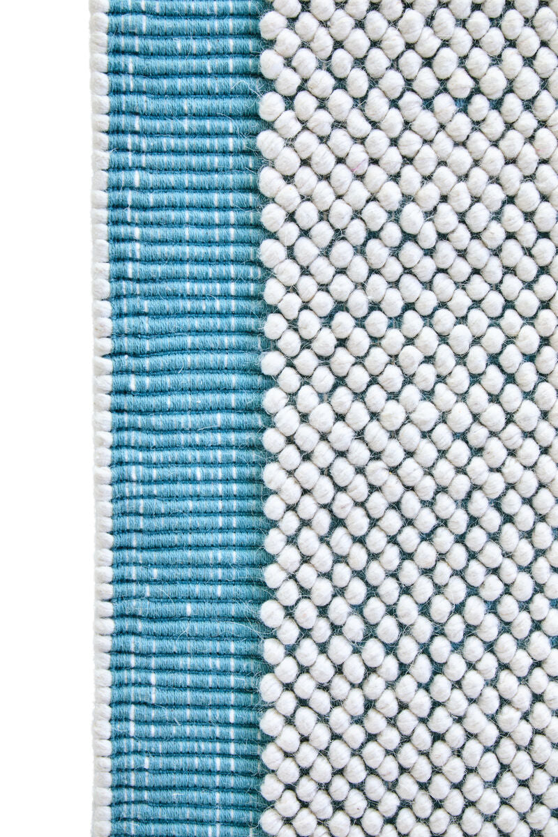 Bosie Blue And White Woven Rug
