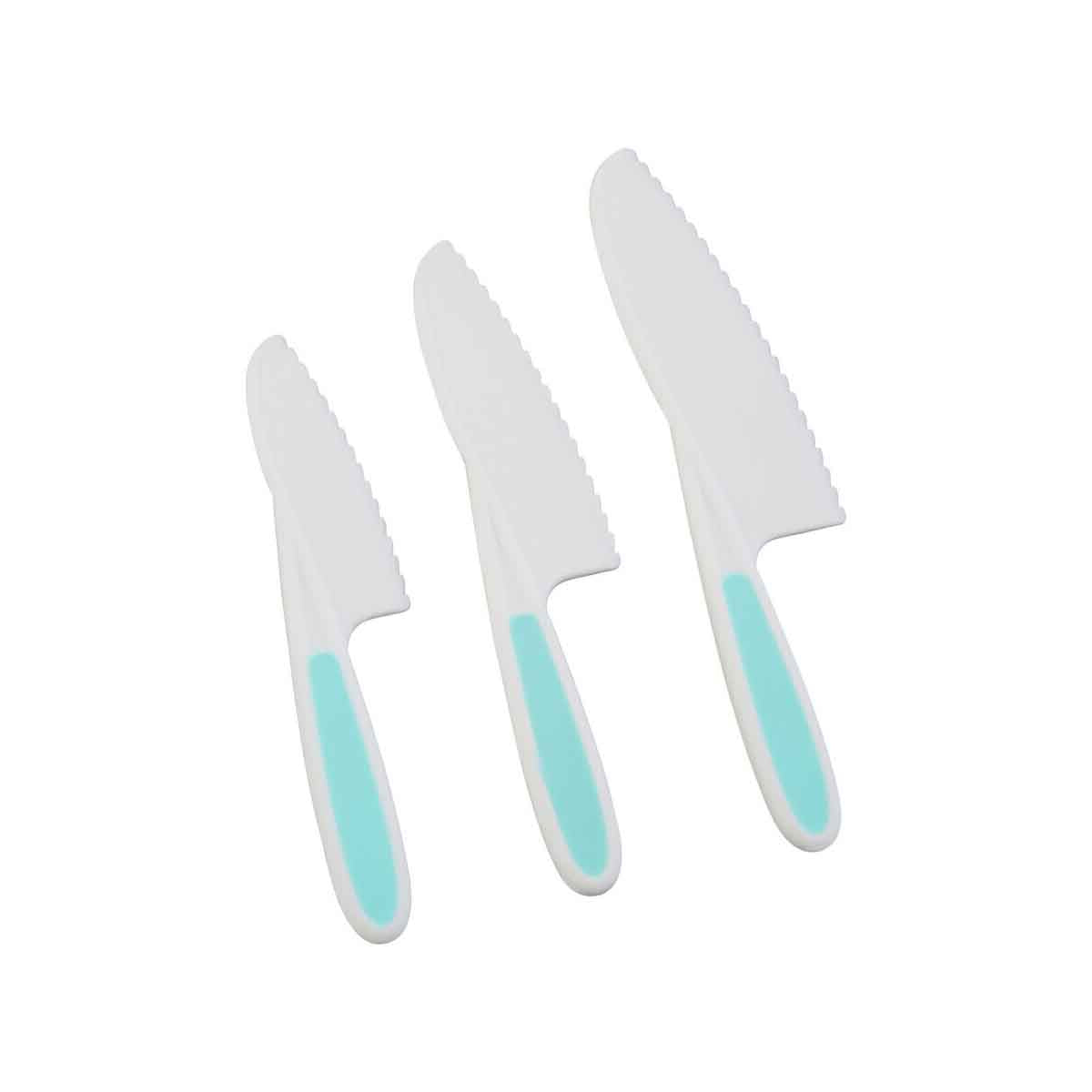 Zing Set of 3 Dessert or Salad Knives in Pastel Green