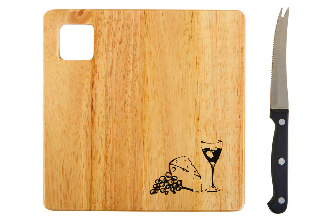 Mono Wooden Cheese Board with Knife Set - Image 4