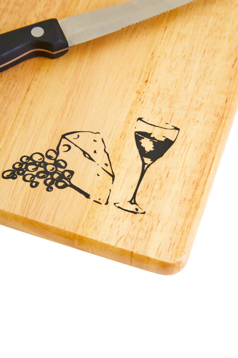 Mono Wooden Cheese Board with Knife Set