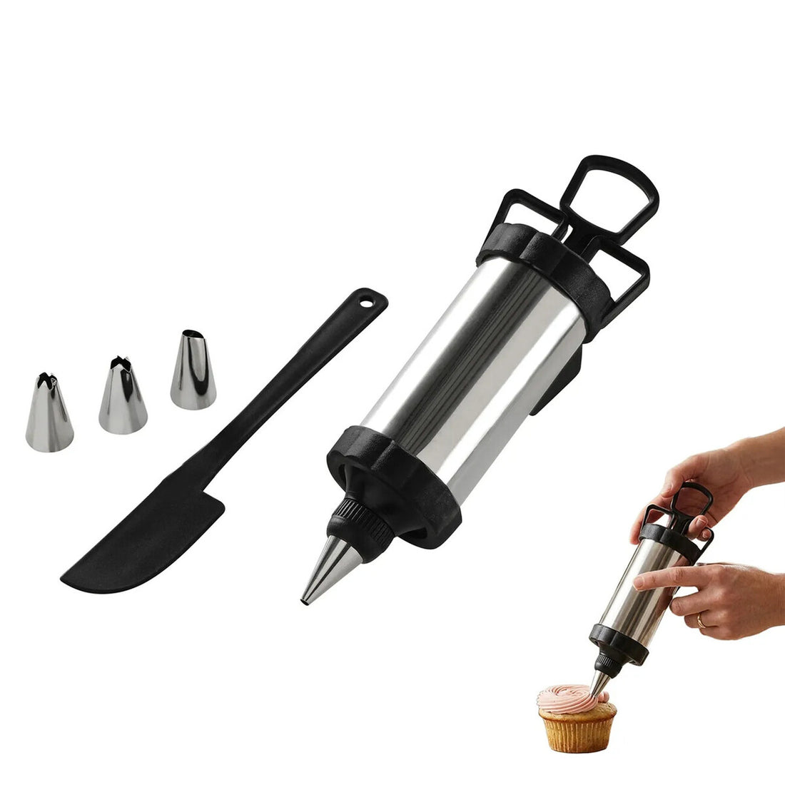 Hallie Icing Syringe Set with Nozzles and Spatula