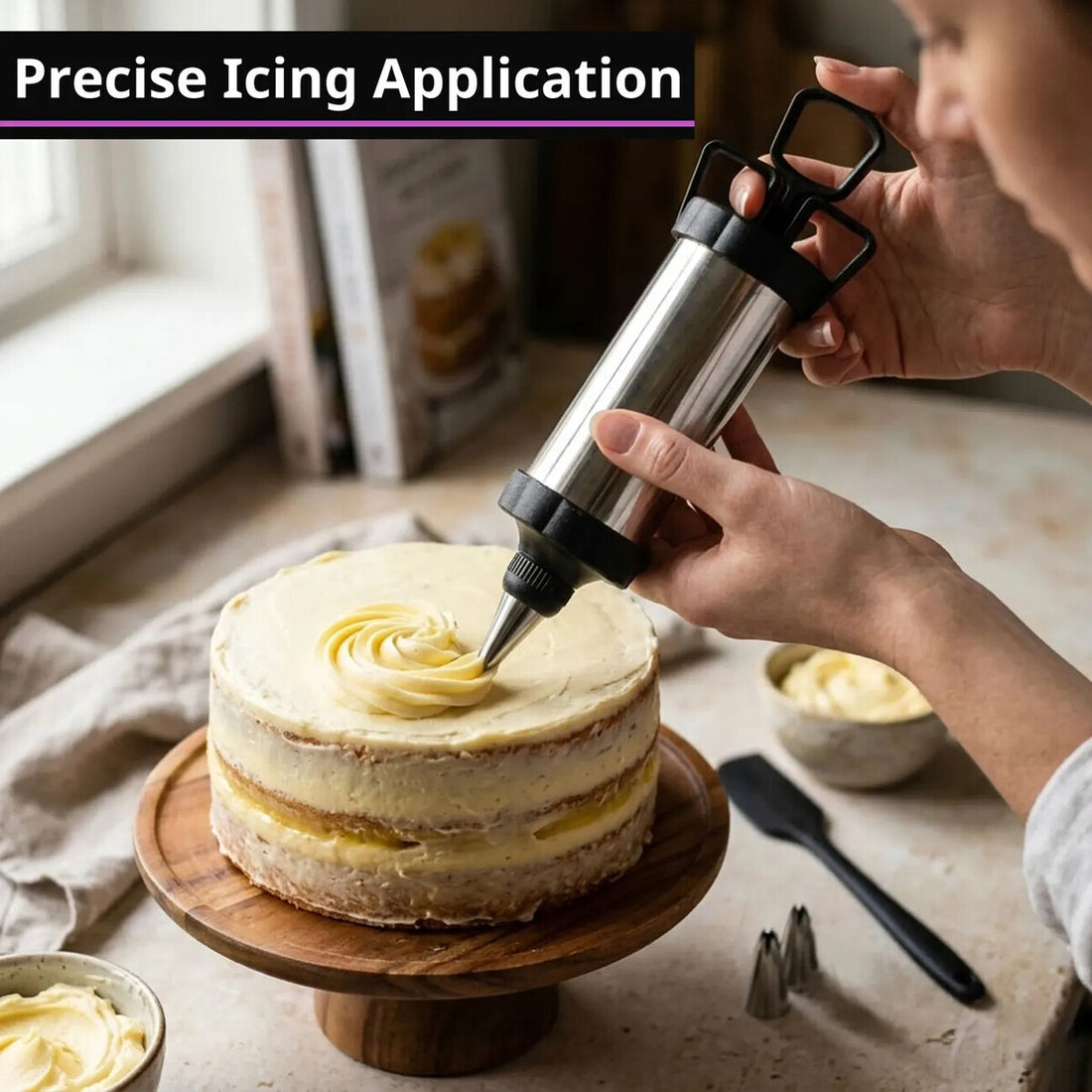 Hallie Icing Syringe Set with Nozzles and Spatula