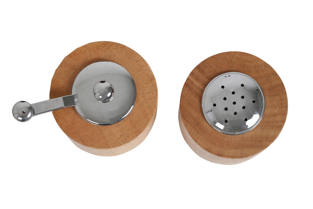 Natural Origins Barrel Shaped Salt Shaker And Pepper Mill - Image 3