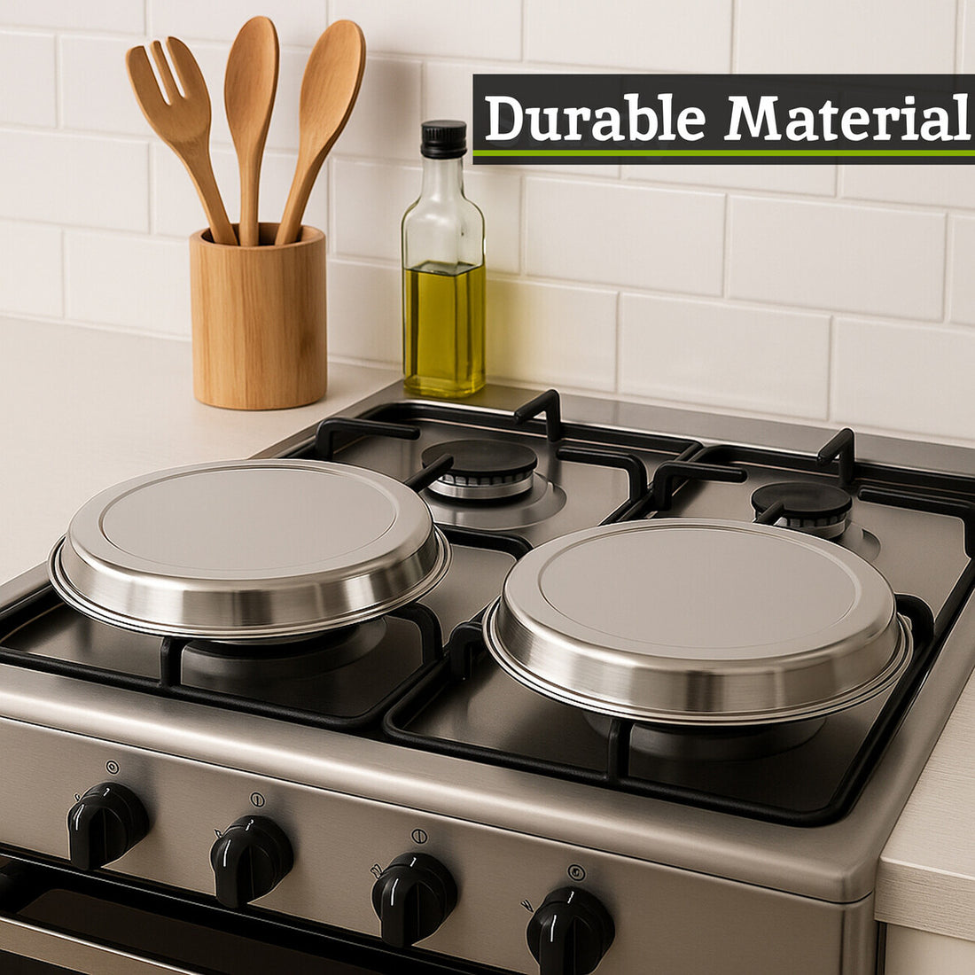 Omega Set Of Four Stainless Steel Hob Covers - Image 3