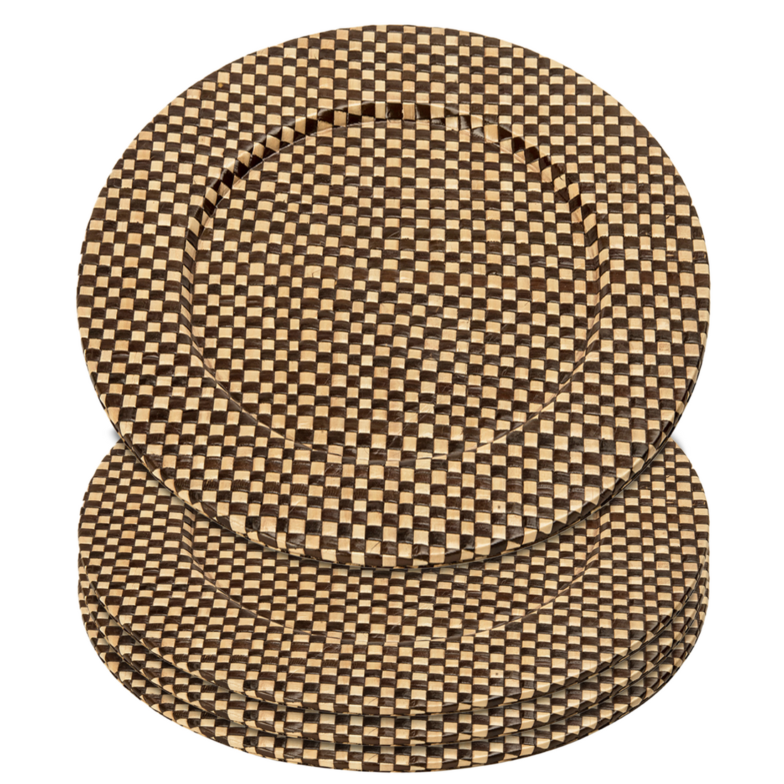 Pandanus Black And Natural Charger Plate
