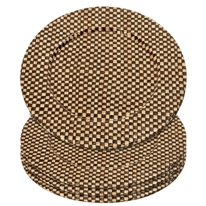 Pandanus Black And Natural Charger Plate