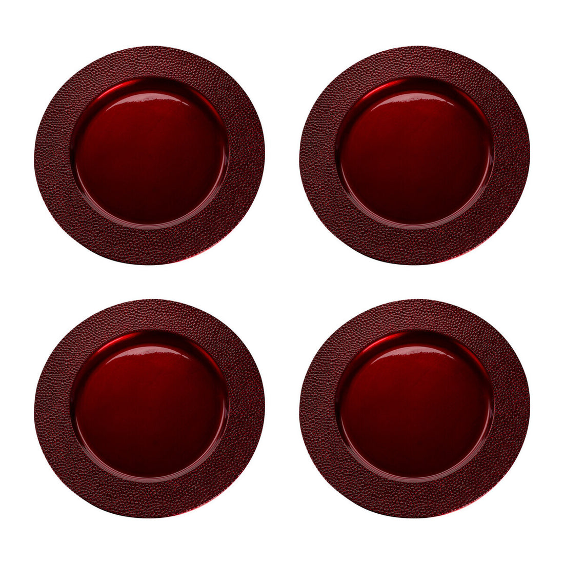 Paxton Red Pebble Effect Charger Plate