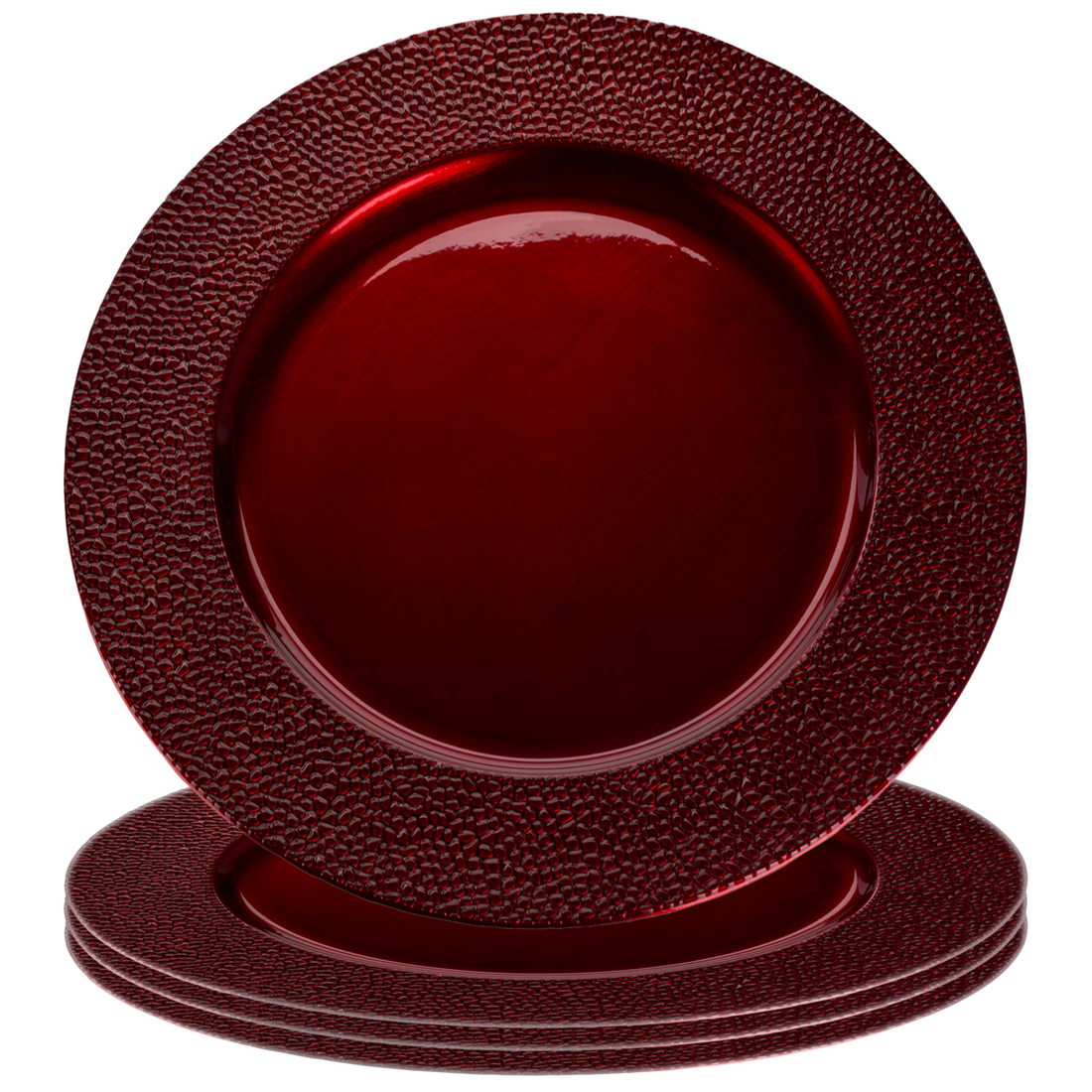 Paxton Red Pebble Effect Charger Plate