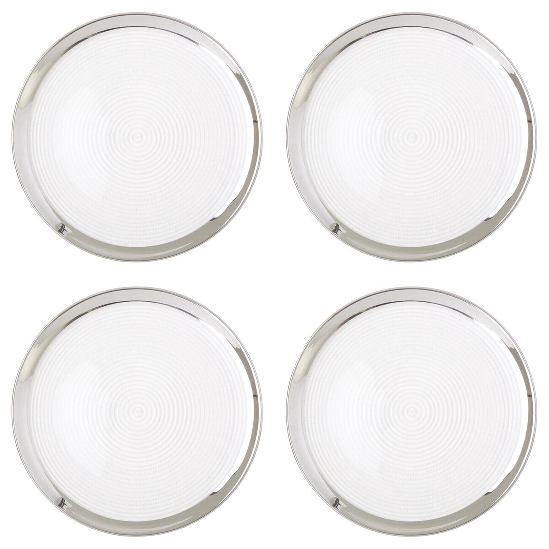Ida Set of Four 32cm Dia Embossed Coupe Charger Plates