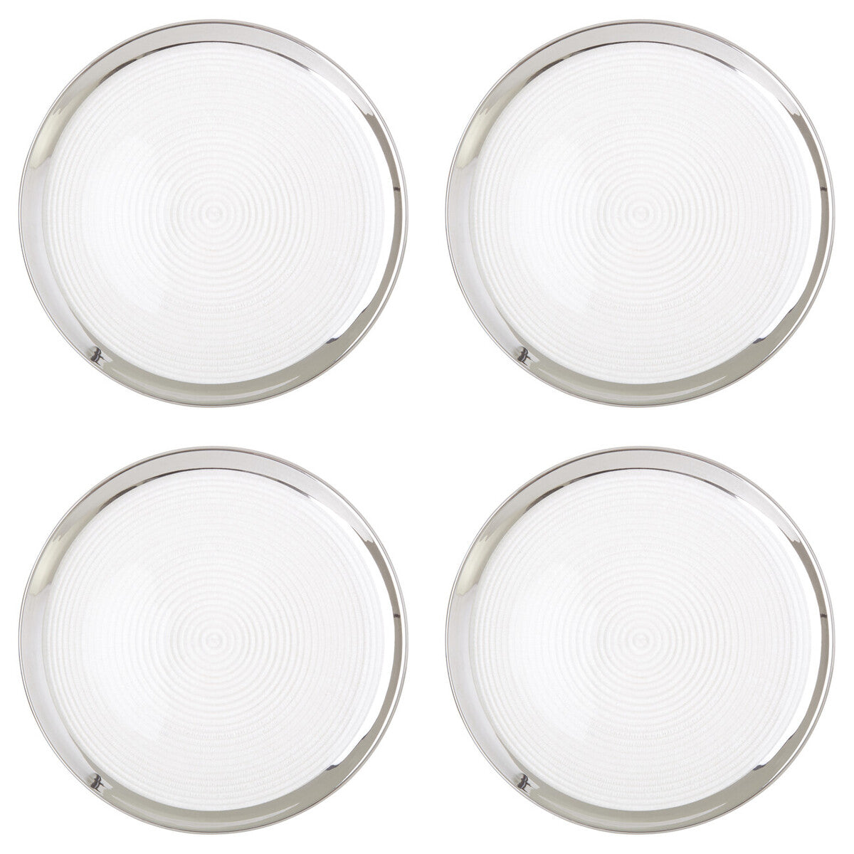 Ida Set of Four 32cm Dia Embossed Coupe Charger Plates