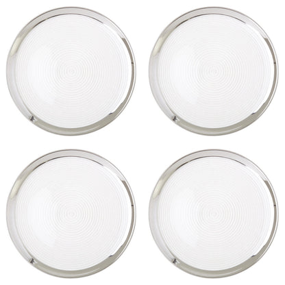 Ida Set of Four 32cm Dia Embossed Coupe Charger Plates