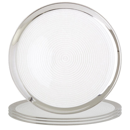 Ida Set of Four 32cm Dia Embossed Coupe Charger Plates