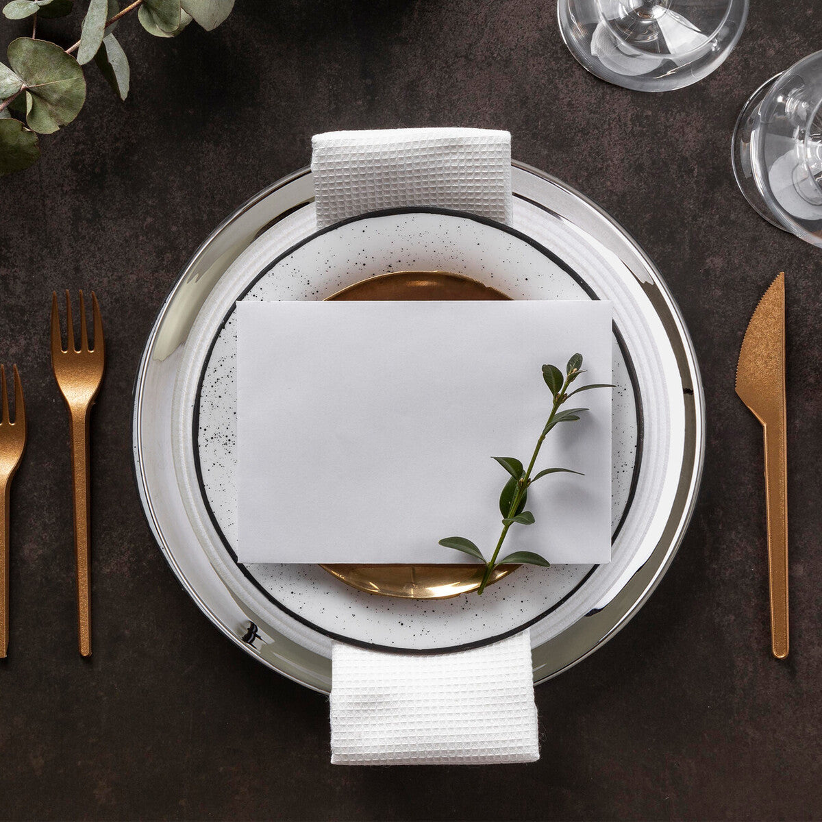 Ida Set of Four 32cm Dia Embossed Coupe Charger Plates