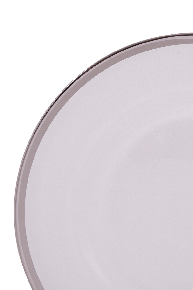 Ida Set of Four 33cm Dia Plain Charger Plates with Silver Rims - Image 10