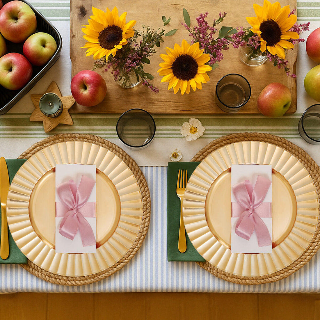 Dia Gold Finish Wave Charger Plate